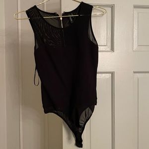 Black partially sheet Marciano body suit sleeveless